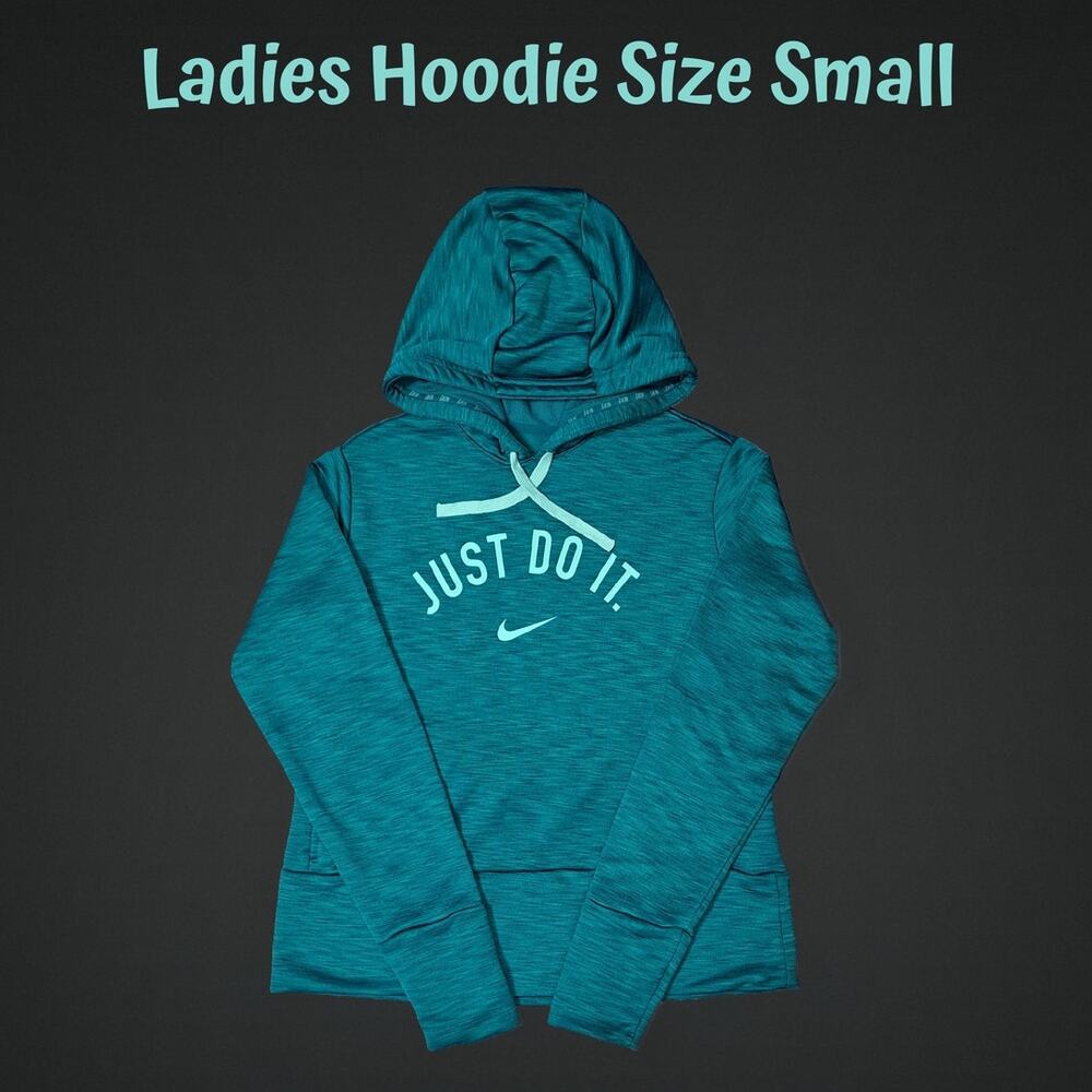 Womens Teal Dri-Fit Nike Elite Training Hoodie with Pockets SIze Small